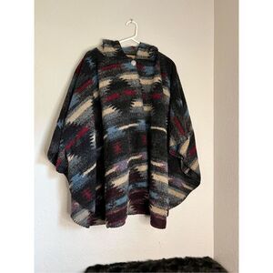 Bear Ridge Outfitters Made In USA Looped Wool poncho Aztec‎ western Osfm Osfa